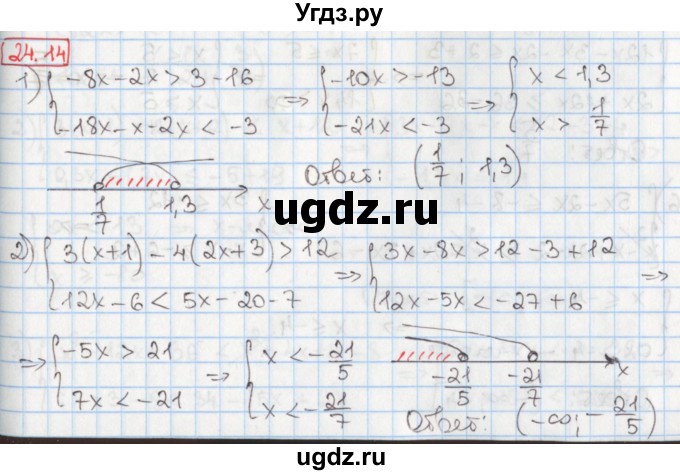 ГДЗ (Решебник) по алгебре 8 класс Мерзляк А.Г. / § 24 / 24.14