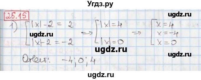 ГДЗ (Решебник) по алгебре 8 класс Мерзляк А.Г. / § 25 / 25.15