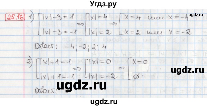 ГДЗ (Решебник) по алгебре 8 класс Мерзляк А.Г. / § 25 / 25.16
