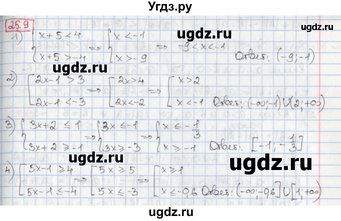 ГДЗ (Решебник) по алгебре 8 класс Мерзляк А.Г. / § 25 / 25.9