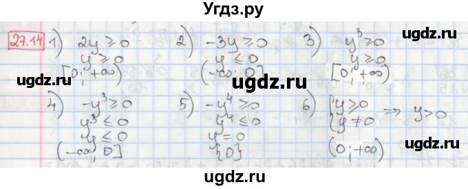 ГДЗ (Решебник) по алгебре 8 класс Мерзляк А.Г. / § 27 / 27.14