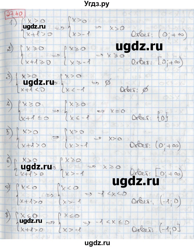 ГДЗ (Решебник) по алгебре 8 класс Мерзляк А.Г. / § 27 / 27.40