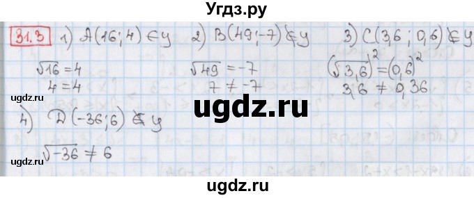 ГДЗ (Решебник) по алгебре 8 класс Мерзляк А.Г. / § 31 / 31.3