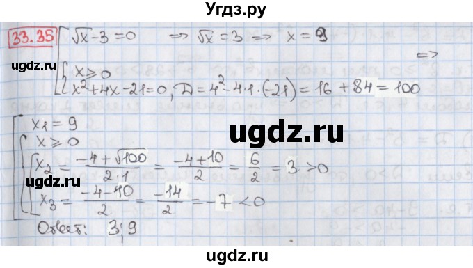 ГДЗ (Решебник) по алгебре 8 класс Мерзляк А.Г. / § 33 / 33.35