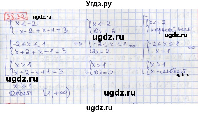 ГДЗ (Решебник) по алгебре 8 класс Мерзляк А.Г. / § 38 / 38.32