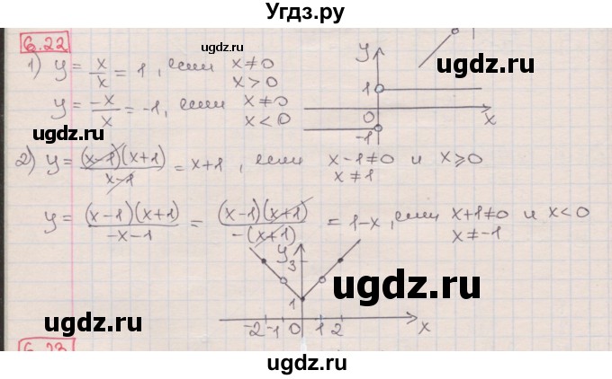 ГДЗ (Решебник) по алгебре 8 класс Мерзляк А.Г. / § 6 / 6.22