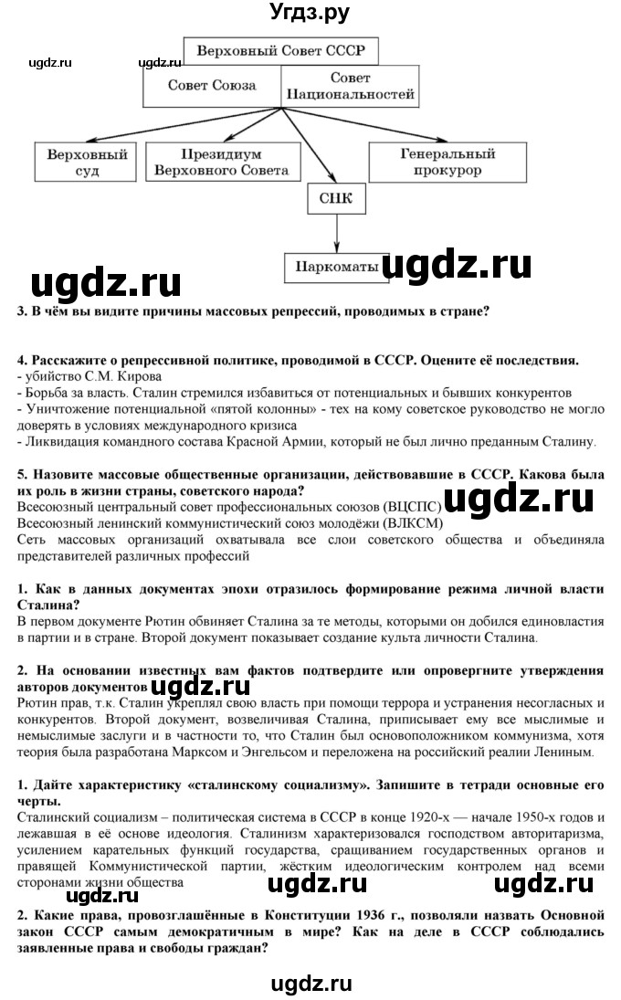 ГДЗ (Решебник) по истории 10 класс Горинов М.М. / параграф номер / 17(продолжение 2)