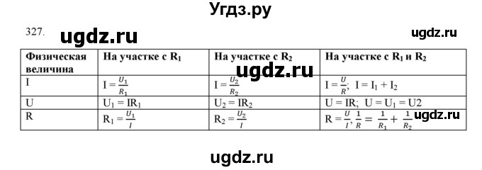 ГДЗ (Решебник) по физике 8 класс (рабочая тетрадь) Пурышева Н.С. / упражнение номер / 327