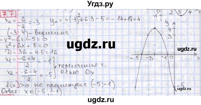 ГДЗ (Решебник к учебнику 2017) по алгебре 9 класс Мерзляк А.Г. / § 7 / 7.7