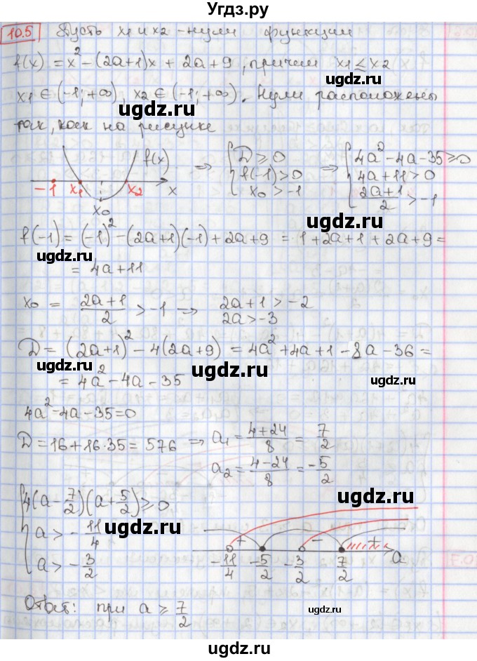 ГДЗ (Решебник к учебнику 2017) по алгебре 9 класс Мерзляк А.Г. / § 10 / 10.5
