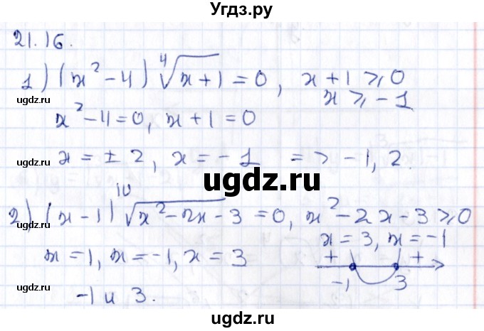 ГДЗ (Решебник к учебнику 2020) по алгебре 9 класс Мерзляк А.Г. / § 21 / 21.16