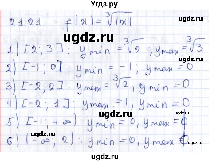 ГДЗ (Решебник к учебнику 2020) по алгебре 9 класс Мерзляк А.Г. / § 21 / 21.21