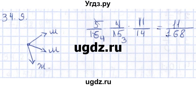 ГДЗ (Решебник к учебнику 2020) по алгебре 9 класс Мерзляк А.Г. / § 34 / 34.9