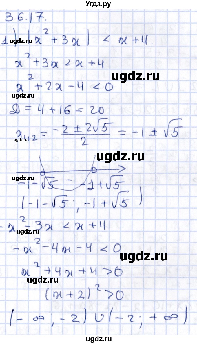 ГДЗ (Решебник к учебнику 2020) по алгебре 9 класс Мерзляк А.Г. / § 36 / 36.17