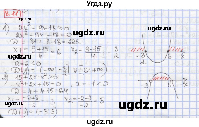 ГДЗ (Решебник к учебнику 2020) по алгебре 9 класс Мерзляк А.Г. / § 8 / 8.11
