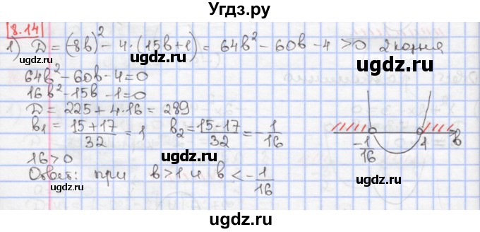 ГДЗ (Решебник к учебнику 2020) по алгебре 9 класс Мерзляк А.Г. / § 8 / 8.14