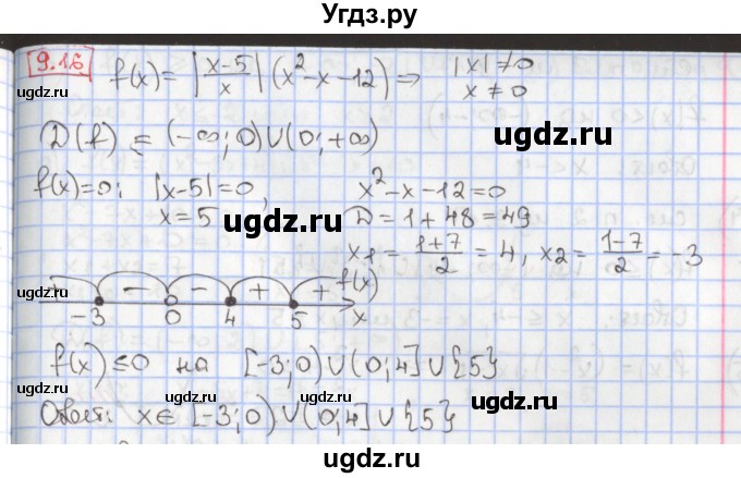 ГДЗ (Решебник к учебнику 2020) по алгебре 9 класс Мерзляк А.Г. / § 9 / 9.16