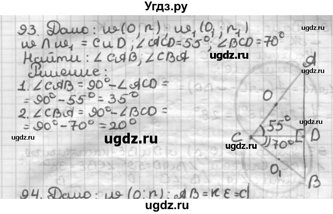 ГДЗ (Решебник) по геометрии 8 класс (дидактические материалы) Мерзляк А.Г. / вариант 1 / 93