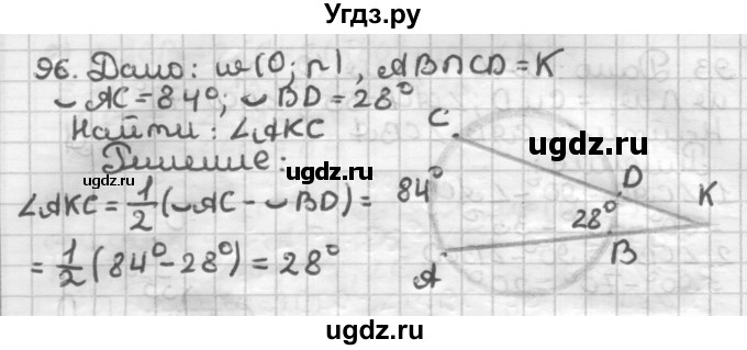 ГДЗ (Решебник) по геометрии 8 класс (дидактические материалы) Мерзляк А.Г. / вариант 1 / 96