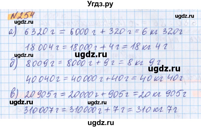 ГДЗ (Решебник №1 к учебнику 2020) по математике 5 класс Герасимов В.Д. / глава 1. упражнение / 254