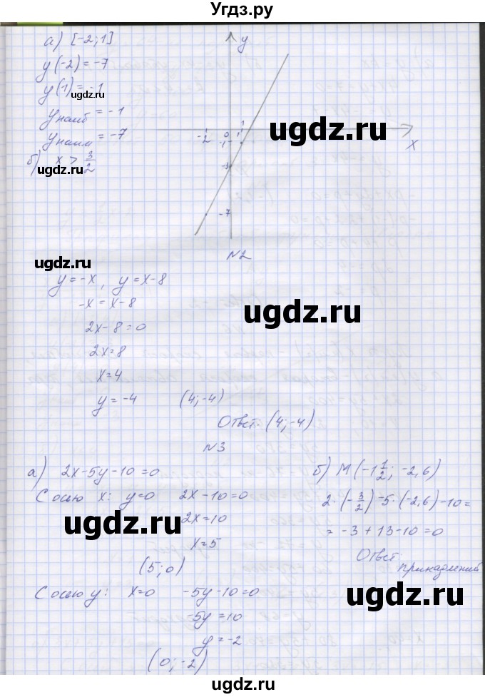 ГДЗ (Решебник) по алгебре 7 класс (контрольные работы) Мордкович А.Г. / 7 класс / КР-3. вариант№ / 2(продолжение 2)