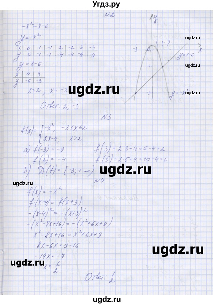 ГДЗ (Решебник) по алгебре 7 класс (контрольные работы) Мордкович А.Г. / 7 класс / КР-9. вариант№ / 3(продолжение 2)