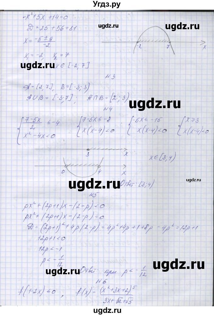 ГДЗ (Решебник) по алгебре 7 класс (контрольные работы) Мордкович А.Г. / 9 класс / КР-1. вариант№ / 2(продолжение 2)