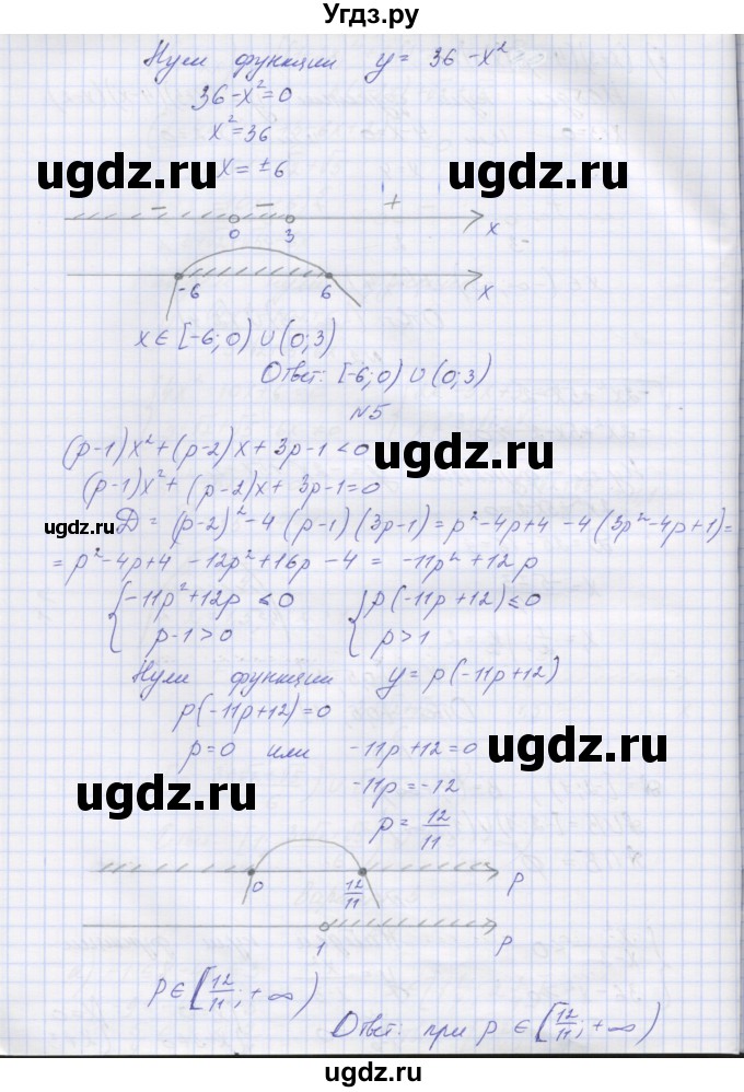 ГДЗ (Решебник) по алгебре 7 класс (контрольные работы) Мордкович А.Г. / 9 класс / КР-1. вариант№ / 3(продолжение 3)