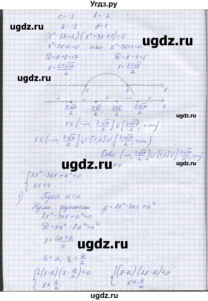 ГДЗ (Решебник) по алгебре 7 класс (контрольные работы) Мордкович А.Г. / 9 класс / КР-2. вариант№ / 3(продолжение 5)