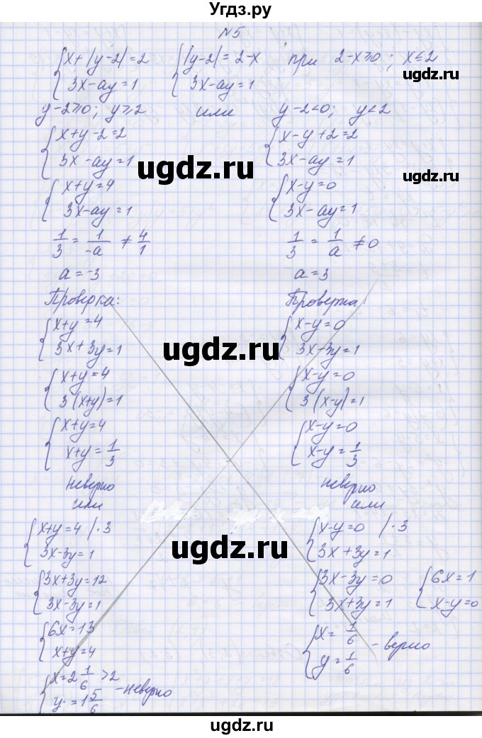 ГДЗ (Решебник) по алгебре 7 класс (контрольные работы) Мордкович А.Г. / 9 класс / КР-4. вариант№ / 2(продолжение 5)