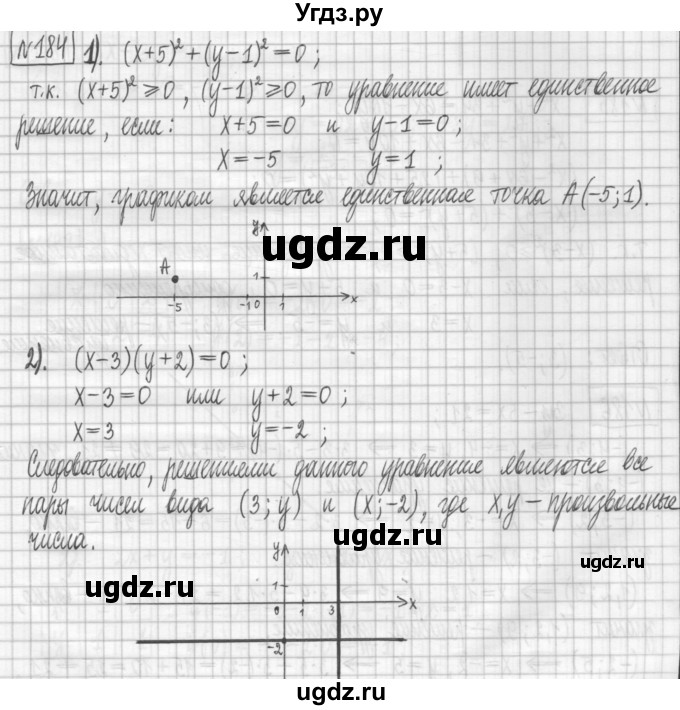 ГДЗ (Решебник) по алгебре 7 класс (дидактические материалы) Мерзляк А.Г. / упражнение / вариант 2. номер / 184