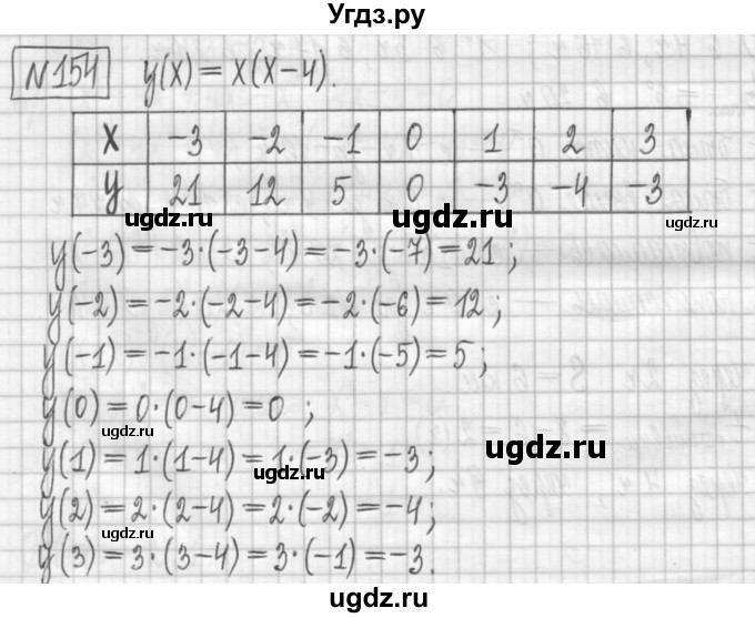 ГДЗ (Решебник) по алгебре 7 класс (дидактические материалы) Мерзляк А.Г. / упражнение / вариант 3. номер / 154