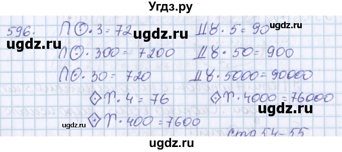 ГДЗ (Решебник) по математике 3 класс Давыдов В.В. / упражнение / 596
