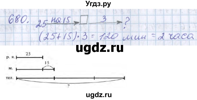 ГДЗ (Решебник) по математике 3 класс Давыдов В.В. / упражнение / 680