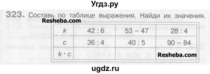 ГДЗ (Учебник) по математике 3 класс Давыдов В.В. / упражнение / 323