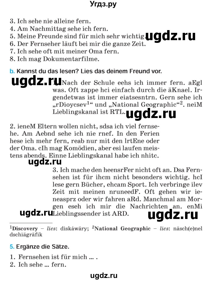 ГДЗ (Учебник) по немецкому языку 5 класс Салынская С.И. / часть 2. страница / 66