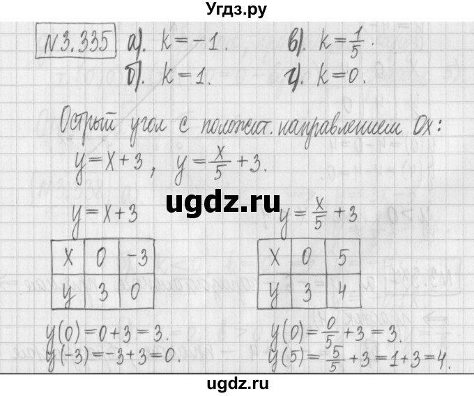 ГДЗ (Решебник к учебнику 2022) по алгебре 7 класс Арефьева И.Г. / глава 3 / упражнение / 3.335