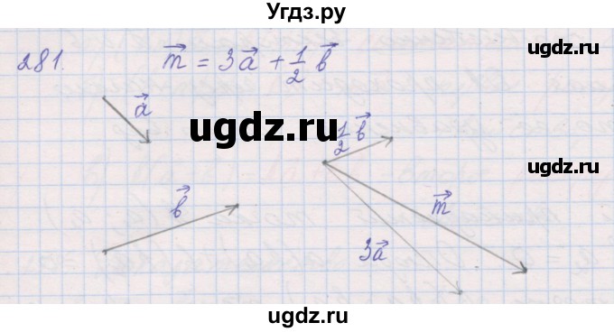 ГДЗ (Решебник) по геометрии 9 класс (рабочая тетрадь) Мерзляк А.Г. / упражнение номер / 281