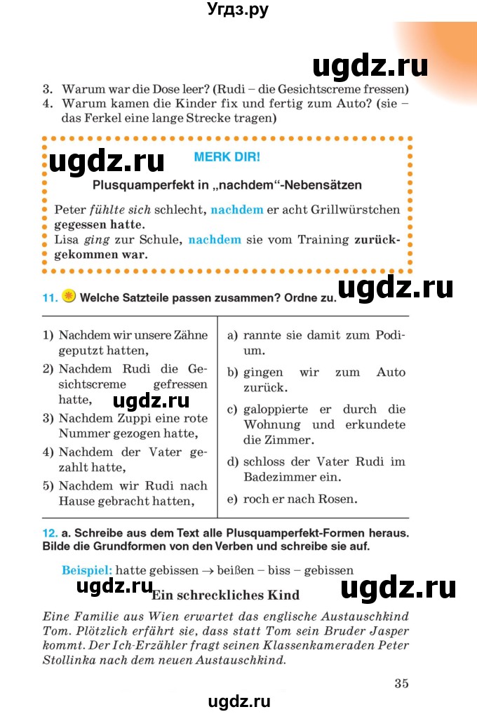ГДЗ (Учебник) по немецкому языку 8 класс Лаптева Н.Е. / часть 2. страница номер / 35