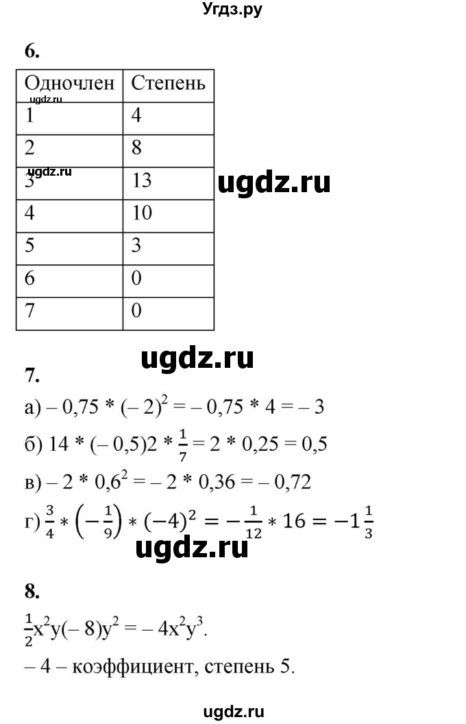 ГДЗ (Решебник №1) по алгебре 7 класс (рабочая тетрадь) Ерина Т.М. / часть 1. страница / 92