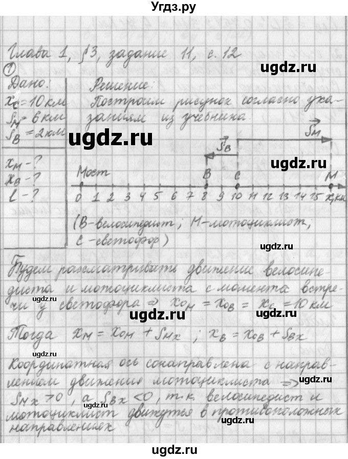 ГДЗ (Решебник) по физике 9 класс (рабочая тетрадь) Касьянов В.А. / страница номер / 12