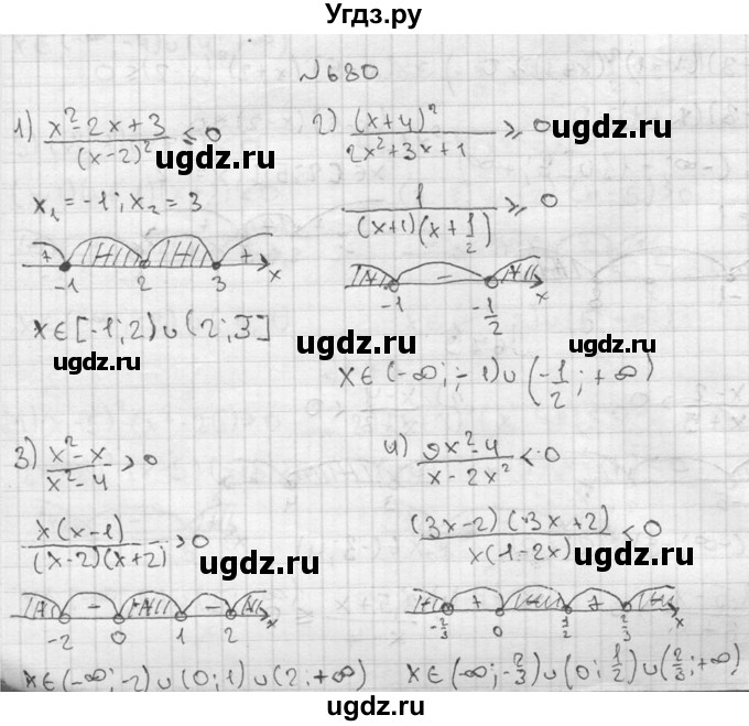 ГДЗ (Решебник №2) по алгебре 8 класс Колягин Ю.М. / упражнение номер / 680