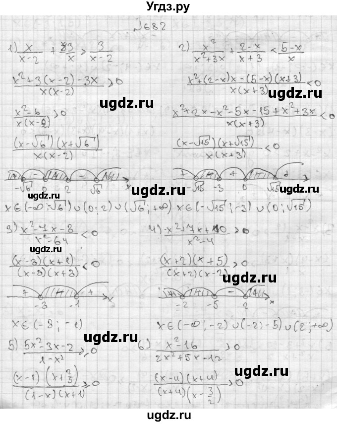 ГДЗ (Решебник №2) по алгебре 8 класс Колягин Ю.М. / упражнение номер / 682