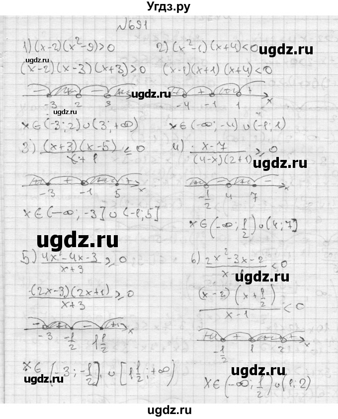 ГДЗ (Решебник №2) по алгебре 8 класс Колягин Ю.М. / упражнение номер / 691