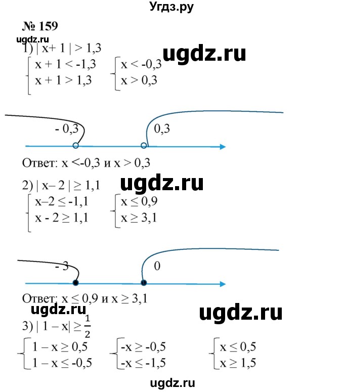 ГДЗ (Решебник №1) по алгебре 8 класс Колягин Ю.М. / упражнение номер / 159