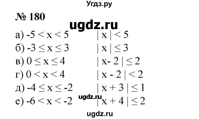 ГДЗ (Решебник №1) по алгебре 8 класс Колягин Ю.М. / упражнение номер / 180