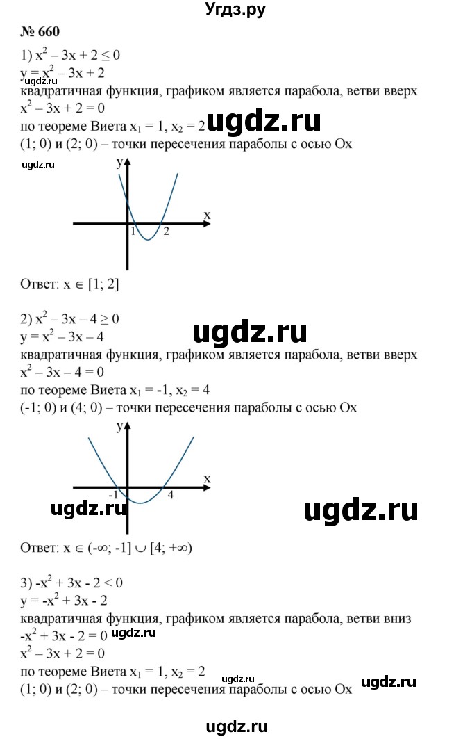 ГДЗ (Решебник №1) по алгебре 8 класс Колягин Ю.М. / упражнение номер / 660