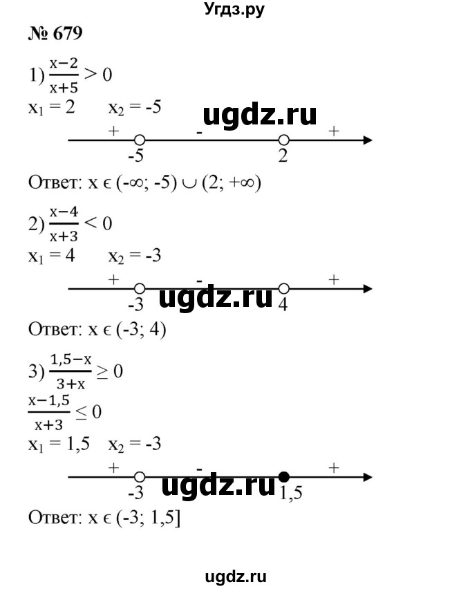 ГДЗ (Решебник №1) по алгебре 8 класс Колягин Ю.М. / упражнение номер / 679