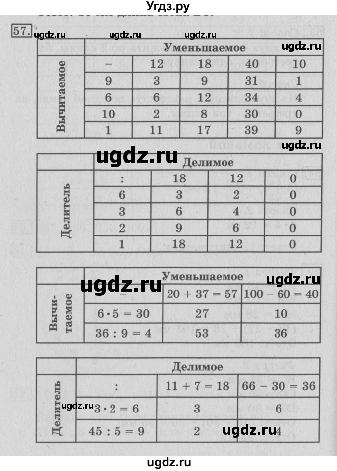 ГДЗ (Решебник №2) по математике 3 класс (рабочая тетрадь) Рудницкая В.Н. / часть 1. упражнение / 57