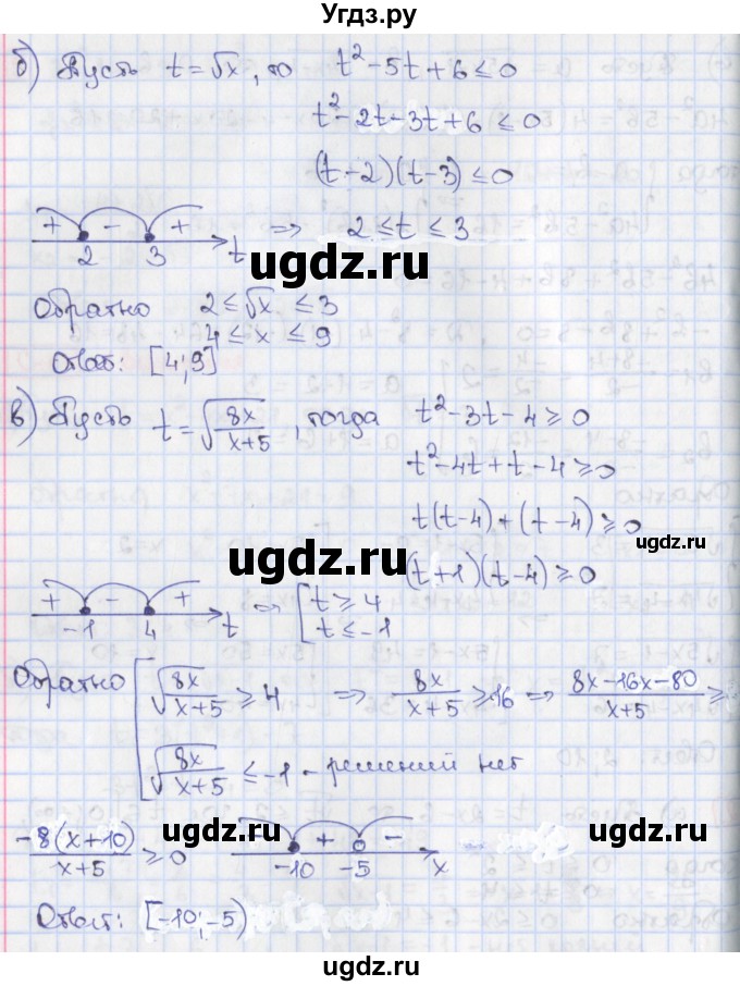 ГДЗ (Решебник) по алгебре 9 класс (дидактические материалы) Потапов М.К. / самостоятельные работы / СР-17 / вариант 1 / 2(продолжение 2)